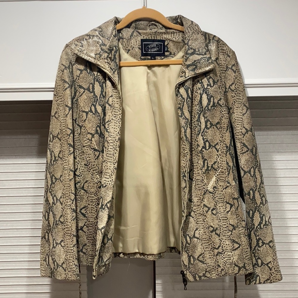 REAL Leather snakeskin jacket